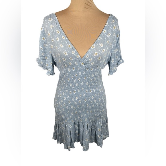 LA Hearts Smocked Bustier Mini Dress Medium - Picture 2 of 7